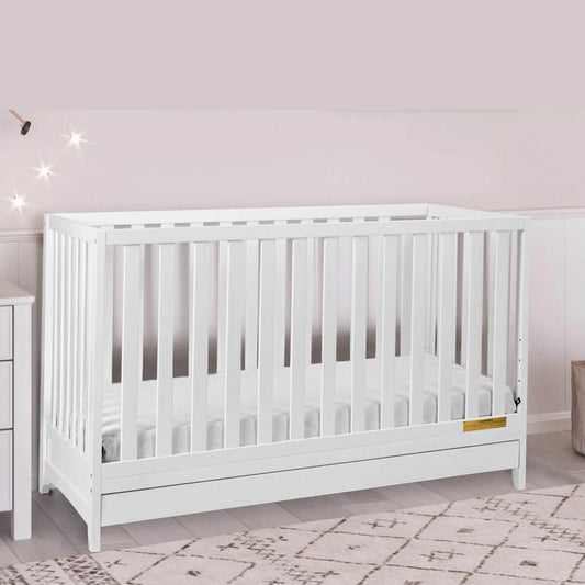 AFG Mila 3-in-1 convertible crib with Drawer White