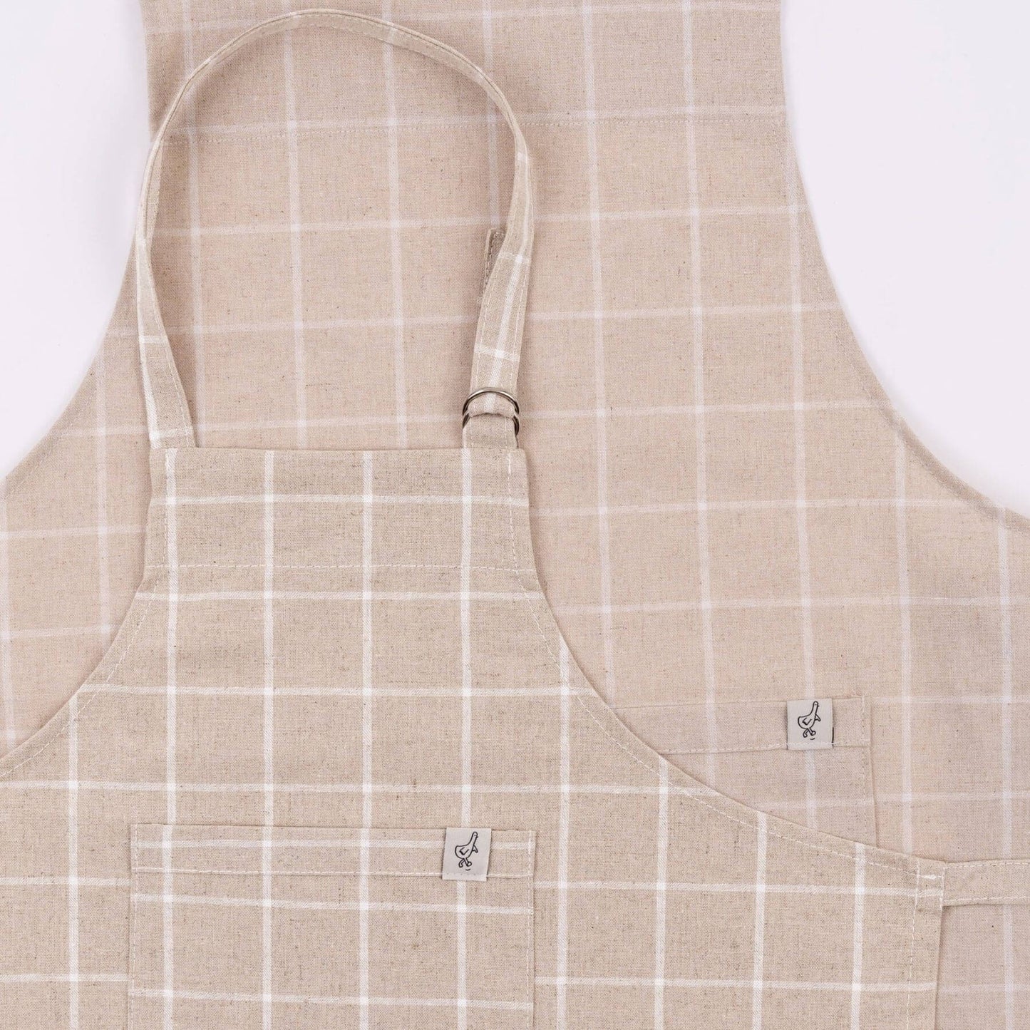 Milton & Goose Adult Apron Tan - Detail