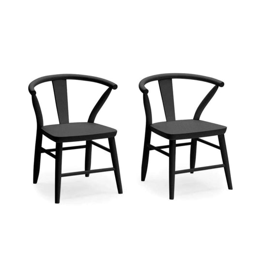 Milton & Goose Crescent Chair, Set of 2, Black