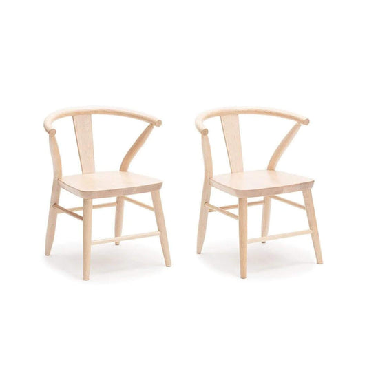 Milton & Goose Crescent Chair, Set of 2, Natural