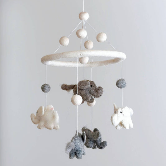 Ganapati Crafts Co. Felt Baby Mobile - Mini Elephant