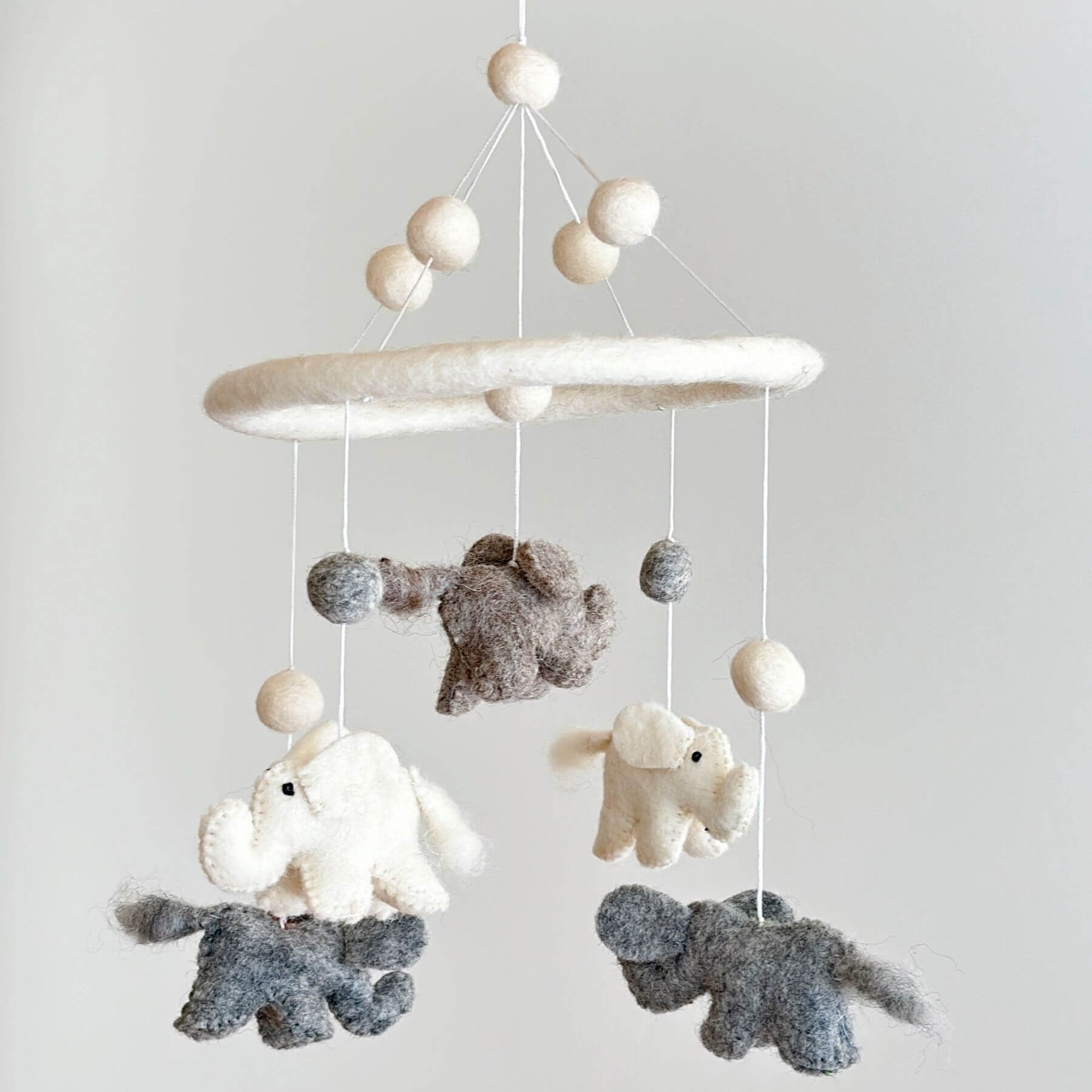 Ganapati Crafts Co. Felt Baby Mobile - Mini Elephant