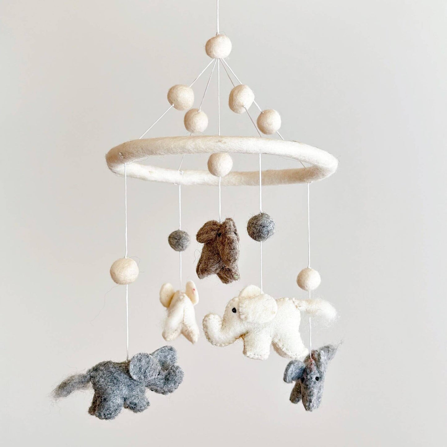 Ganapati Crafts Co. Felt Baby Mobile - Mini Elephant