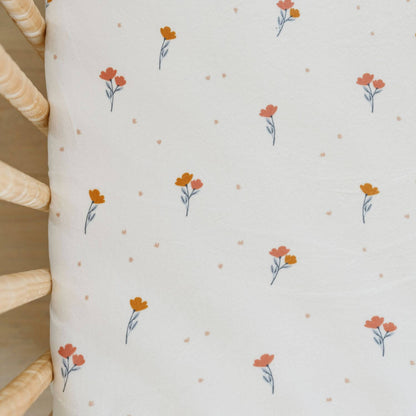 Close-up of Saranoni Minky Stretch Luxe Crib Sheet Coral