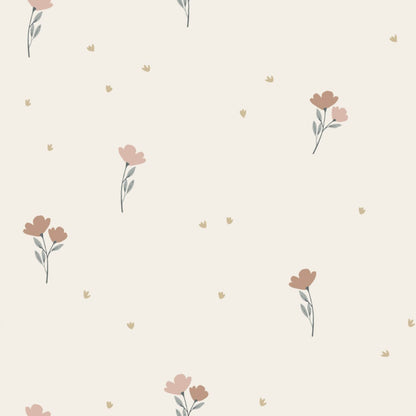 Close-up of Saranoni Minky Stretch Luxe Crib Sheet Floral