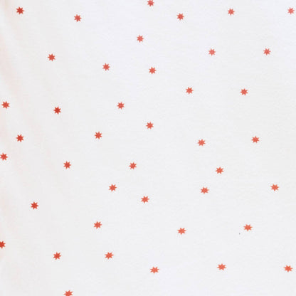 Close-up of Saranoni Minky Stretch Luxe Crib Sheet Stars