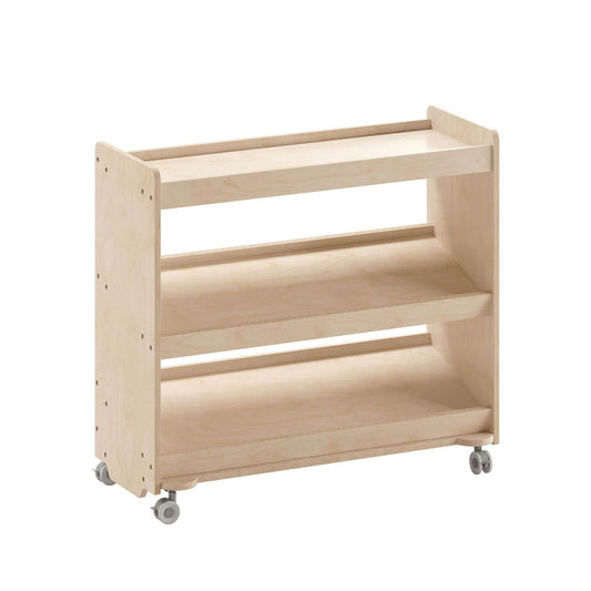 Flash Furniture Bright Beginnings Mobile Classroom Cart | 3 Angled Shelves