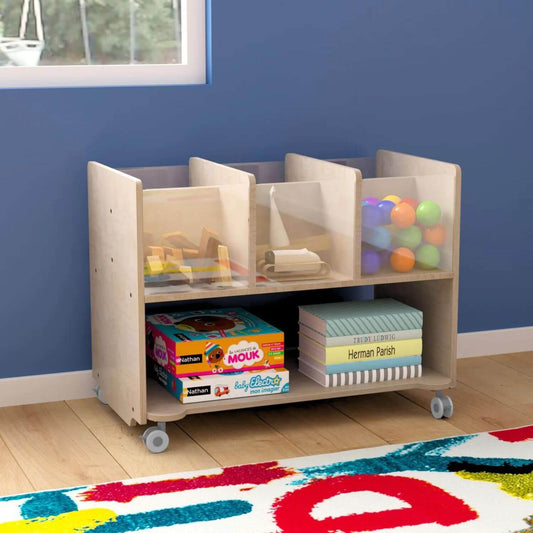 Flash Furniture Bright Beginnings Double Sided Mobile Storage Cart