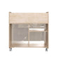 Flash Furniture Bright Beginnings 6-Compartments Mobile Storage Cart | Clear Back