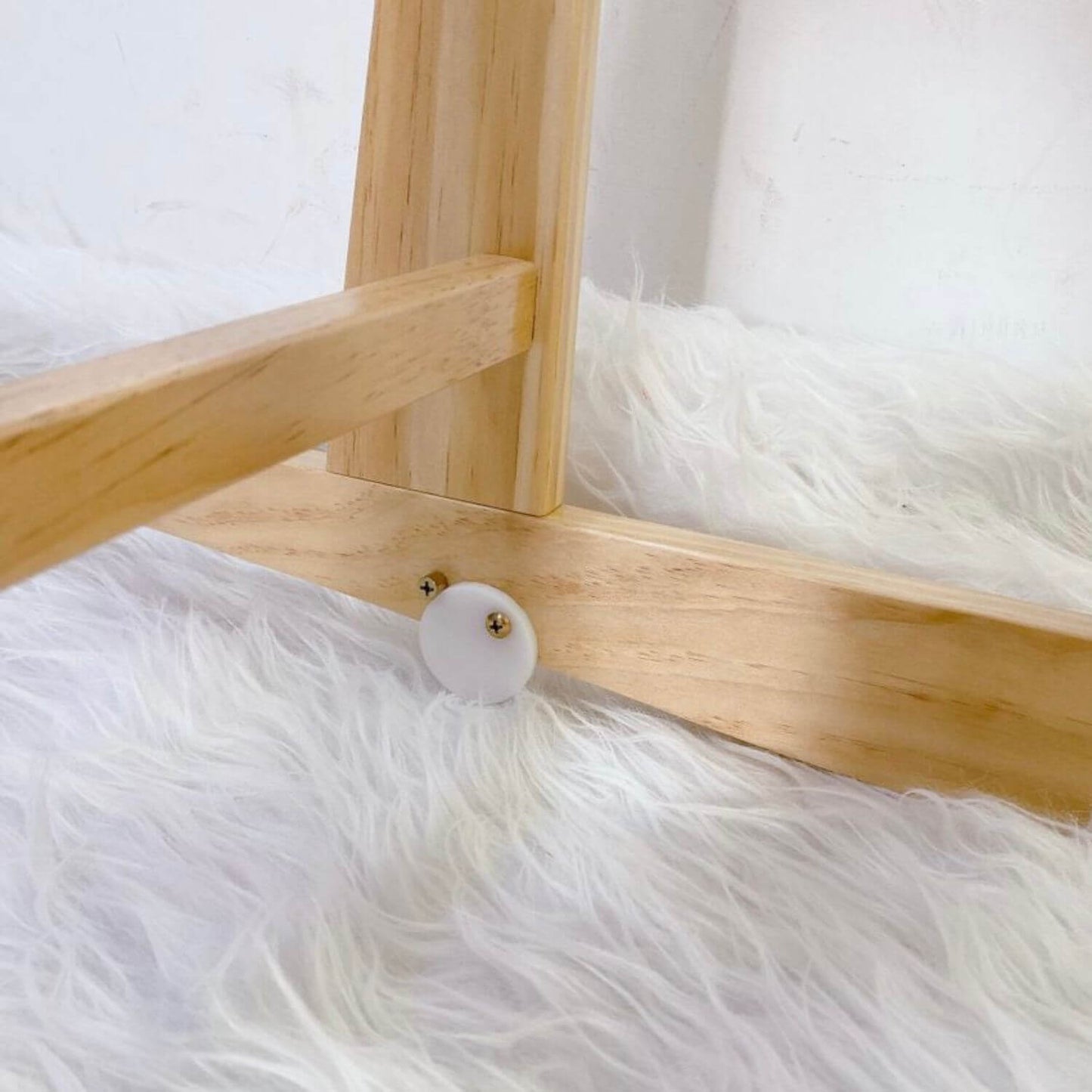 Detail of Plum+Sparrow Modern Rocking Moses Bassinet Stand with Brake Natural