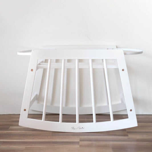 Plum+Sparrow Modern Rocking Moses Bassinet Stand with Brake White