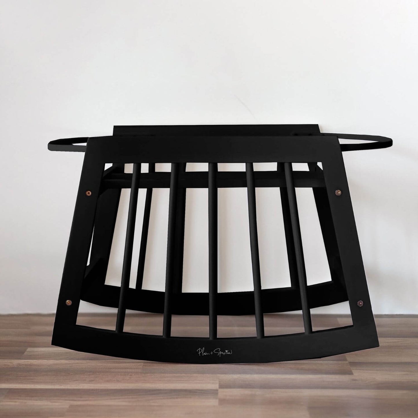 Plum+Sparrow Modern Rocking Moses Bassinet Stand with brake Black