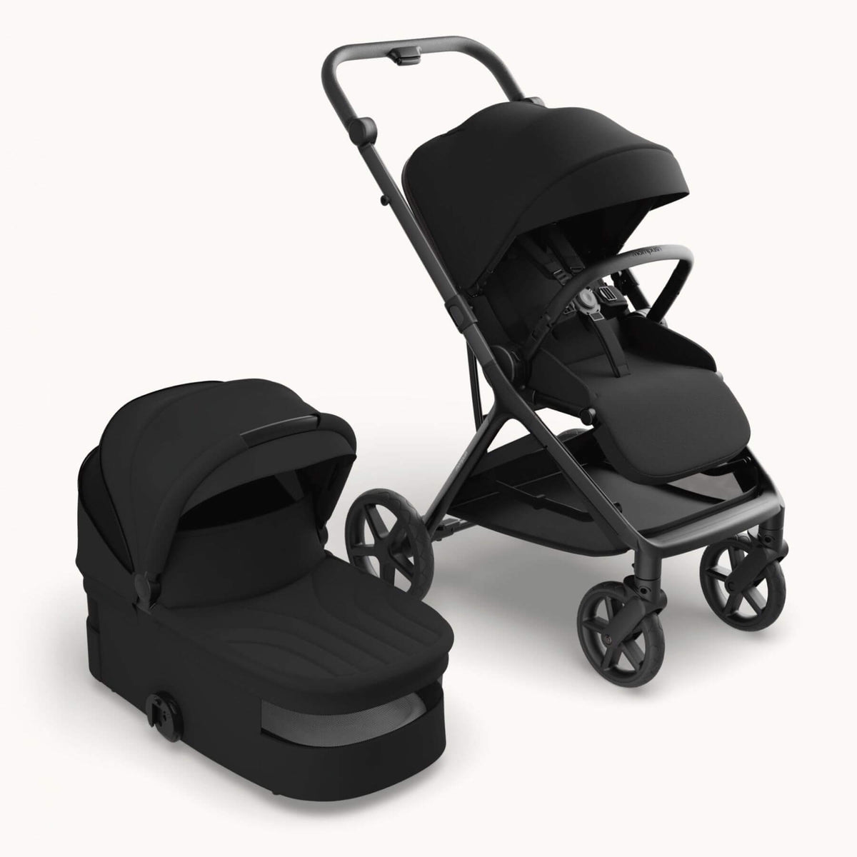 Mompush Vira with Bassinet - Black