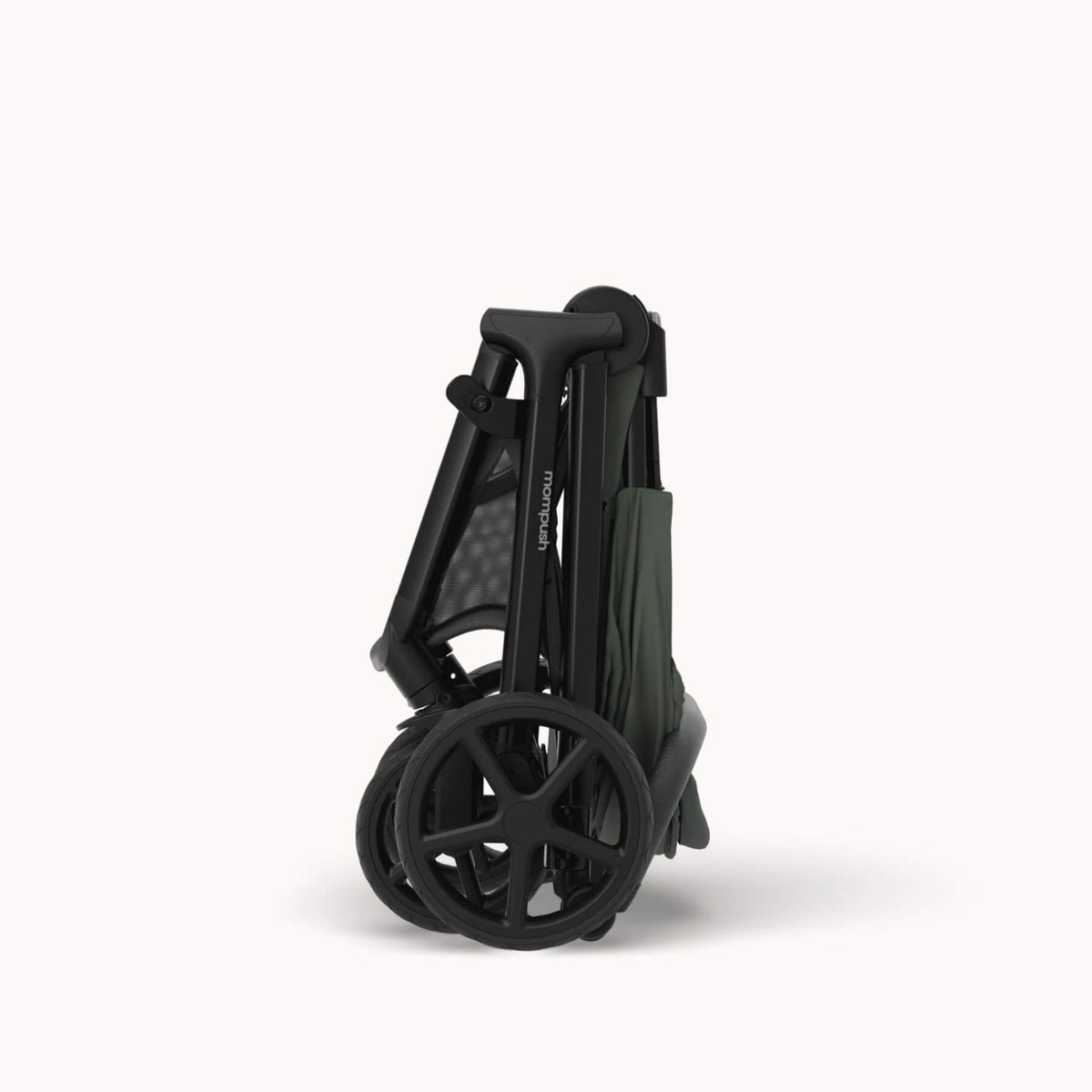 Folded Mompush Vira stroller - Forest