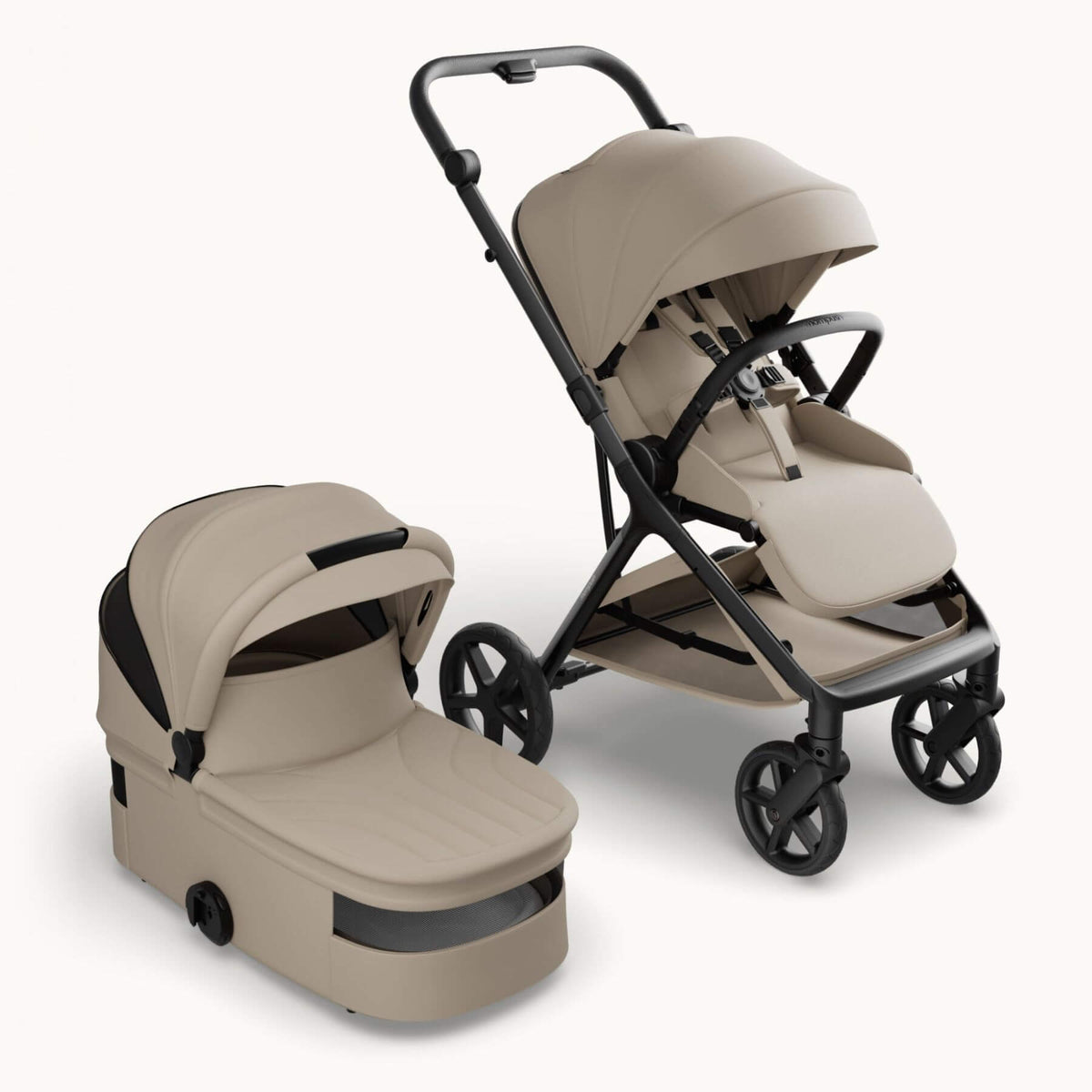 Mompush Vira stroller with bassinet - Khaki