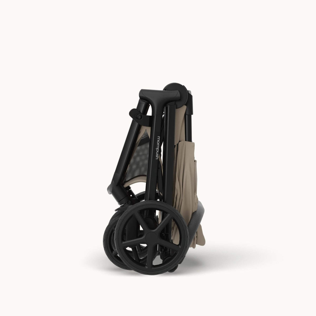 Folded Mompush Vira stroller - Khaki