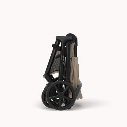 Folded Mompush Vira stroller - Khaki