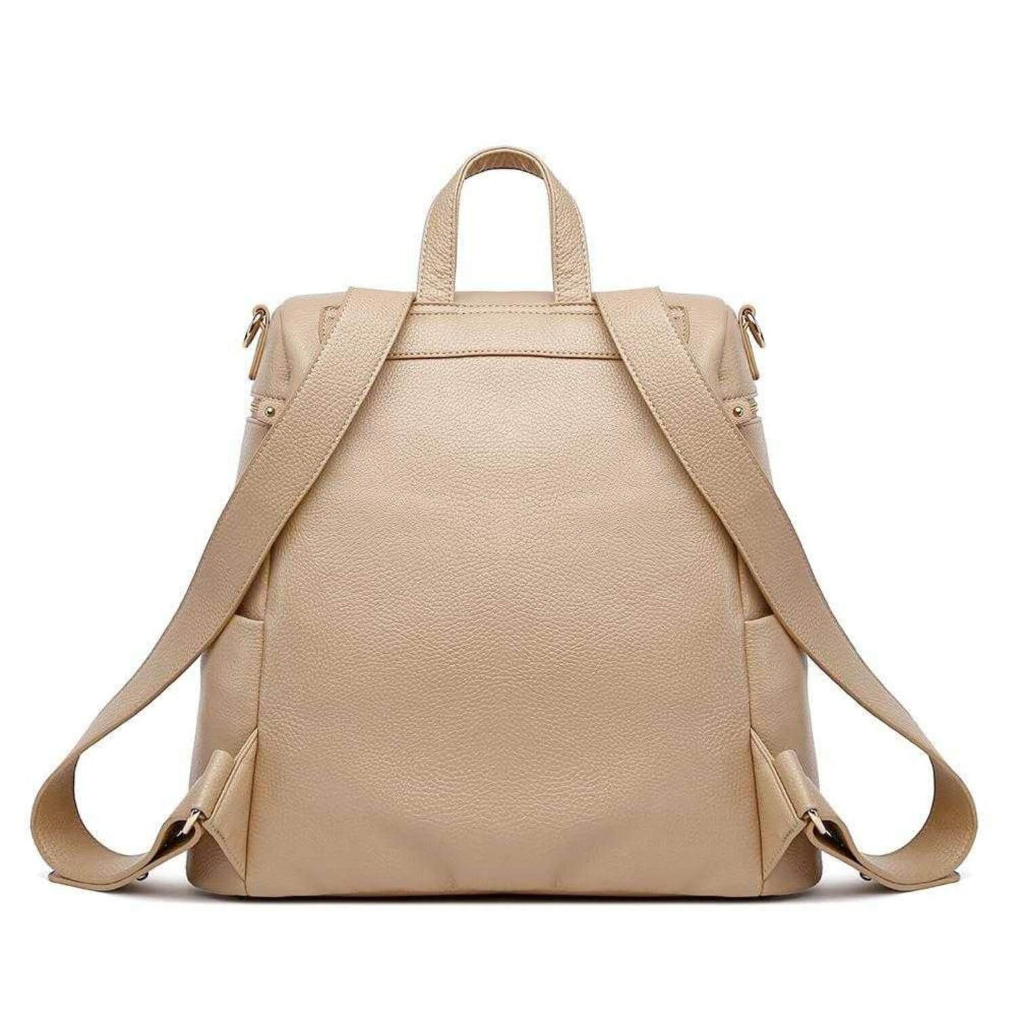 Back View of Luli Bebé Monaco Diaper Bag | Latte Brown