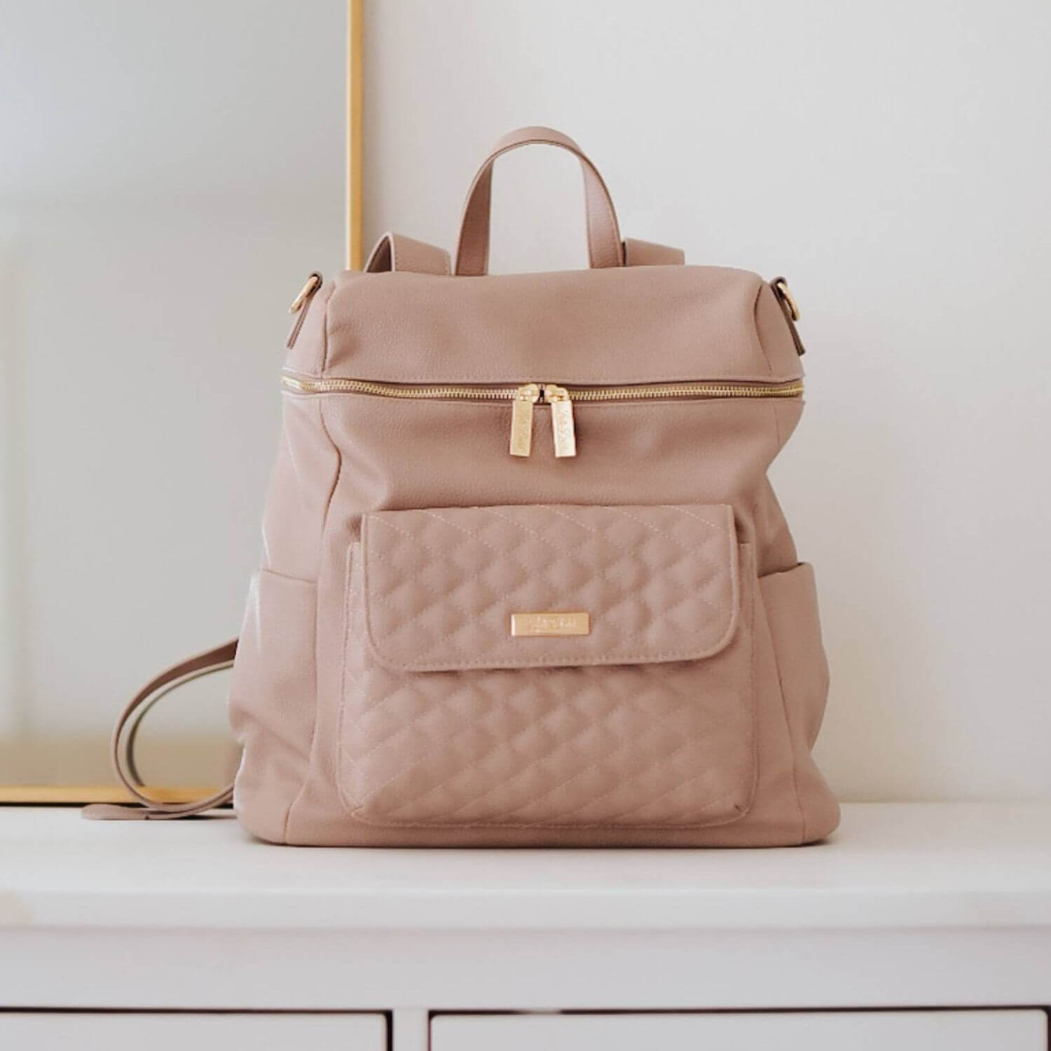 Luli Bebé Monaco Diaper Bag | Nude Rose