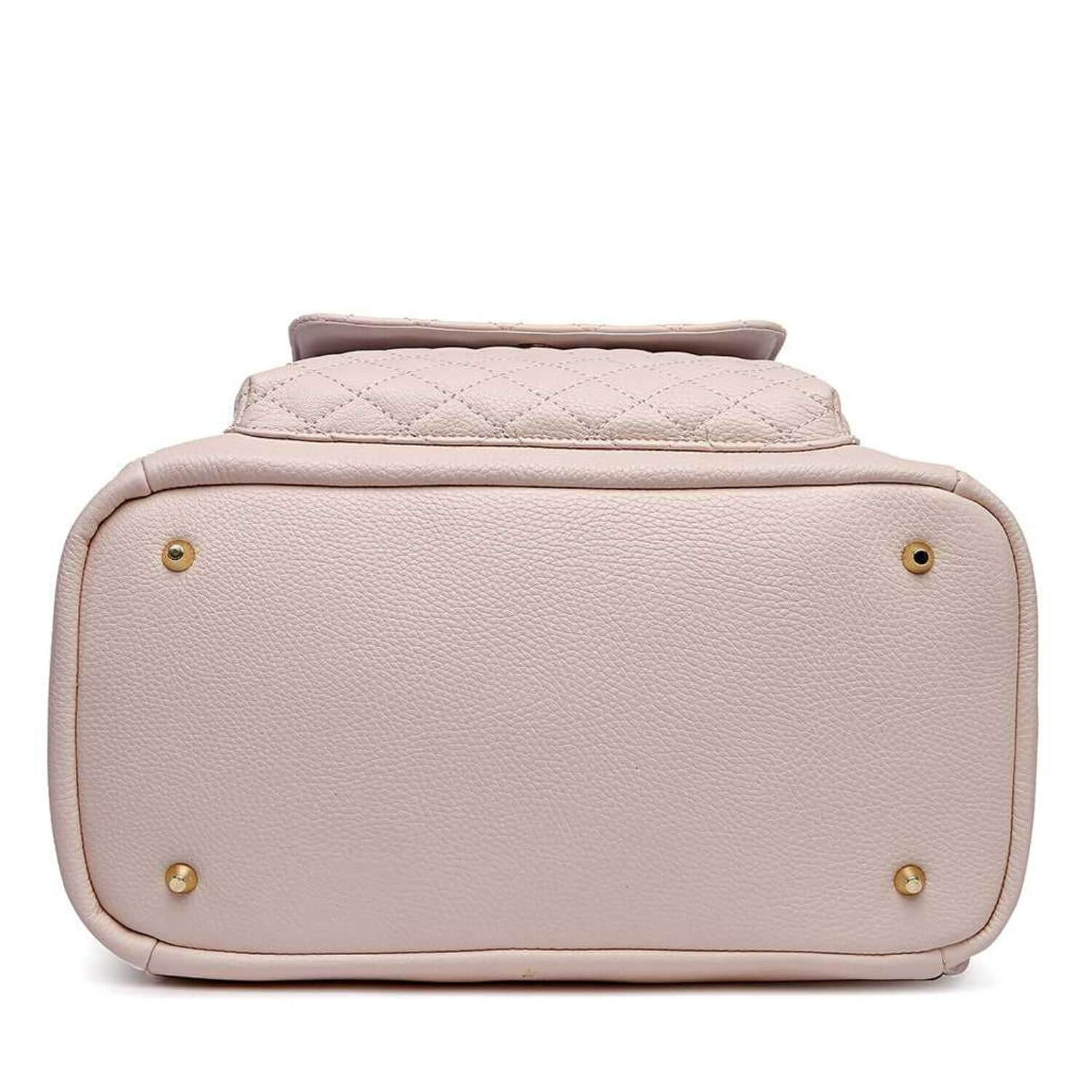 Bottom View of Luli Bebé Monaco Diaper Bag | Pastel Pink