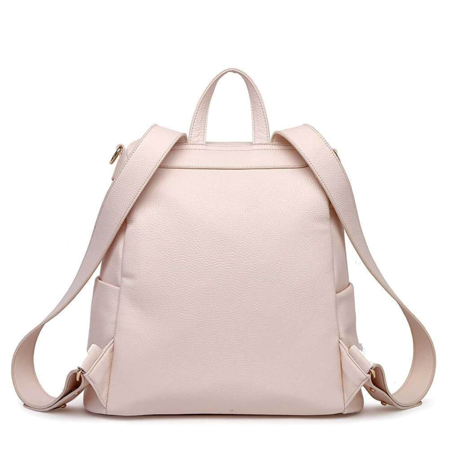 Back View of Luli Bebé Monaco Diaper Bag | Pastel Pink