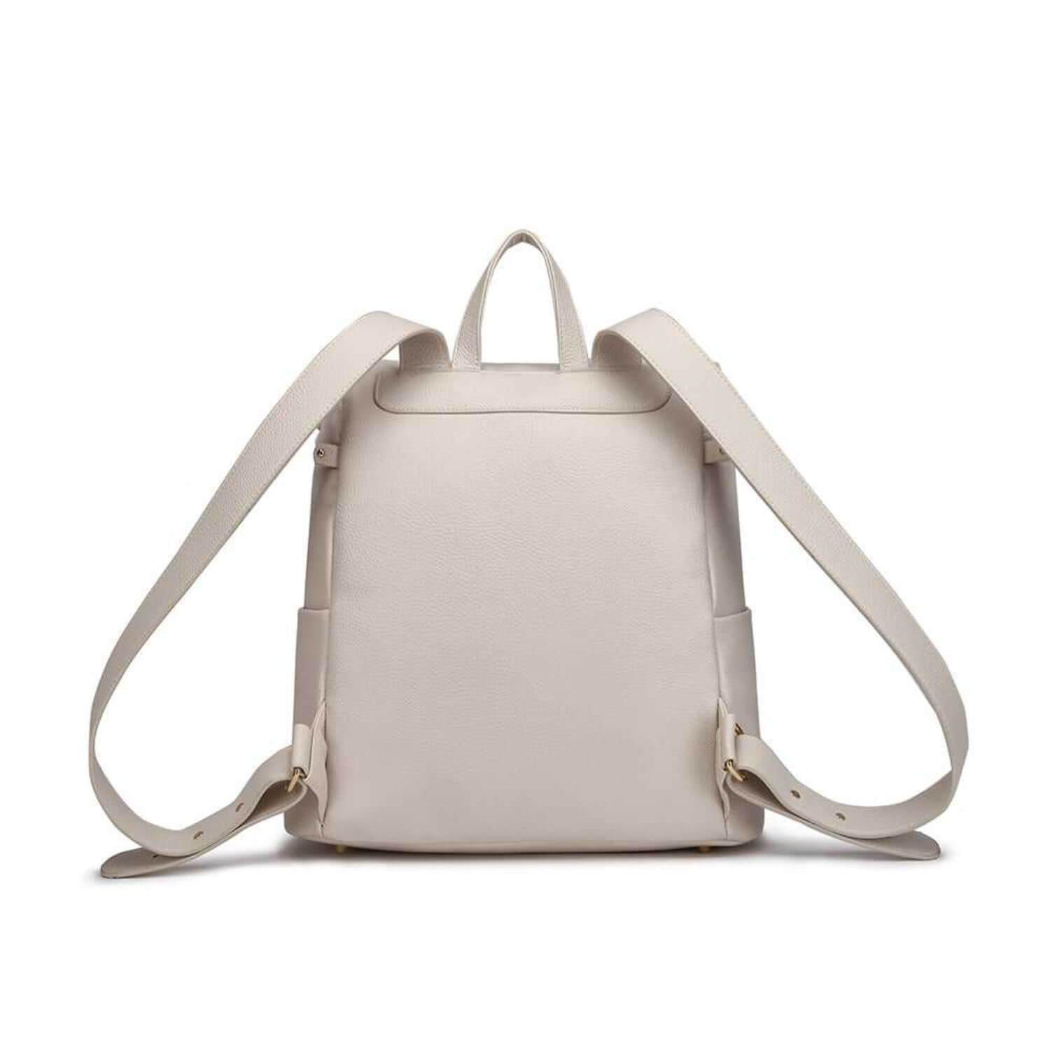 Back View of Luli Bebé Monaco Diaper Bag | Pearl White