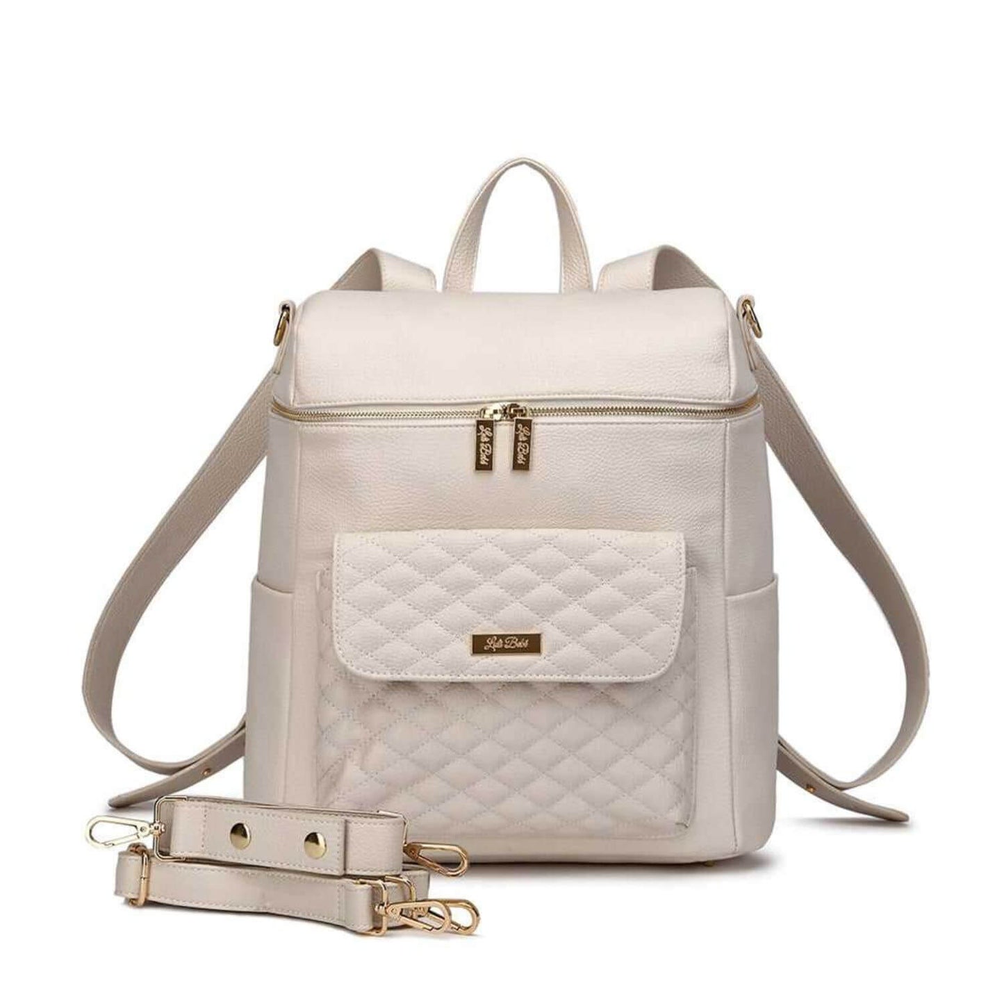 Luli Bebé Monaco Diaper Bag | Pearl White