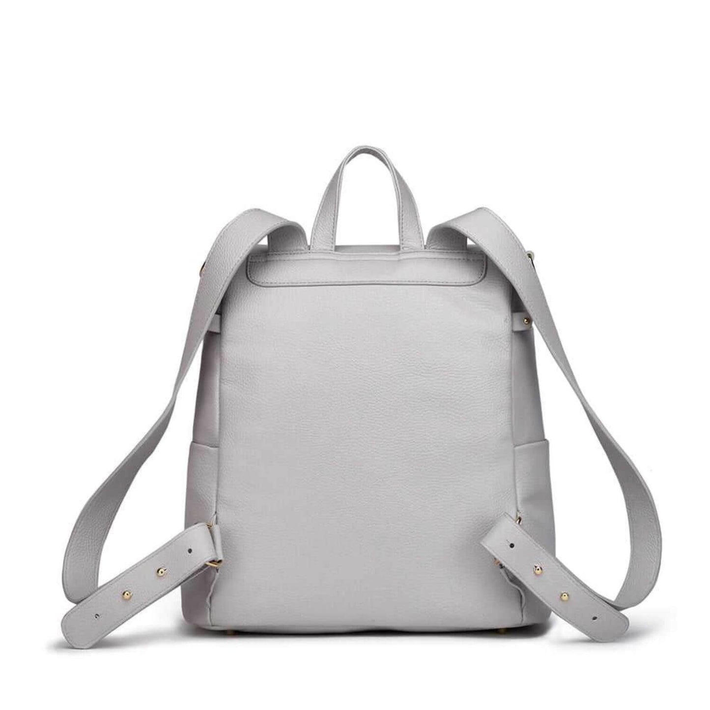 Back View of Luli Bebé Monaco Diaper Bag | Stone Grey