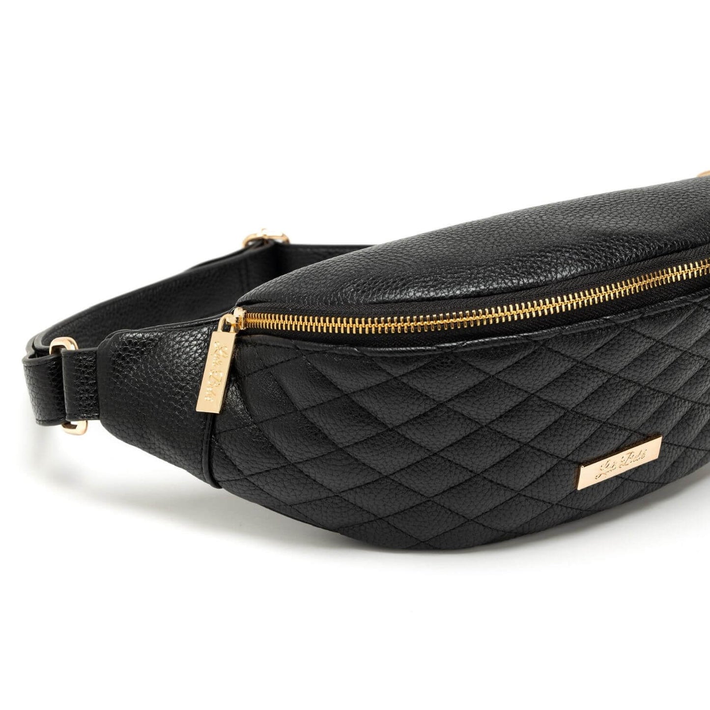 Detail View of Luli Bebé Monaco Sling Bag | Ebony Black