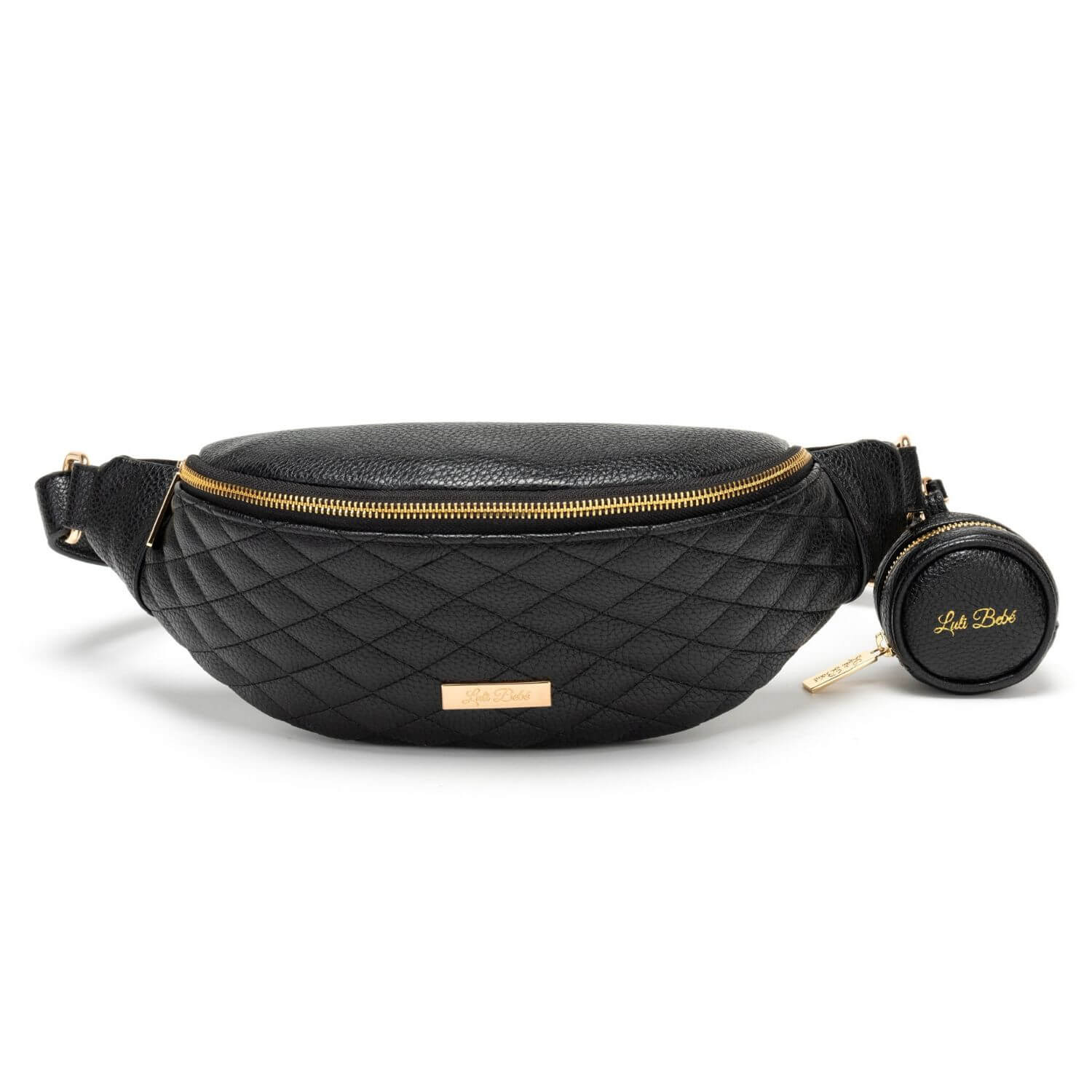 Front View of Luli Bebé Monaco Sling Bag | Ebony Black