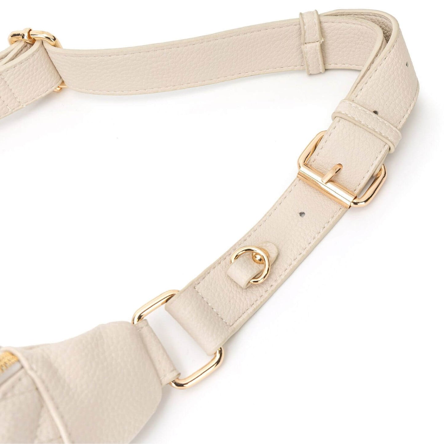 Strap of Luli Bebé Monaco Sling Bag | Pearl White