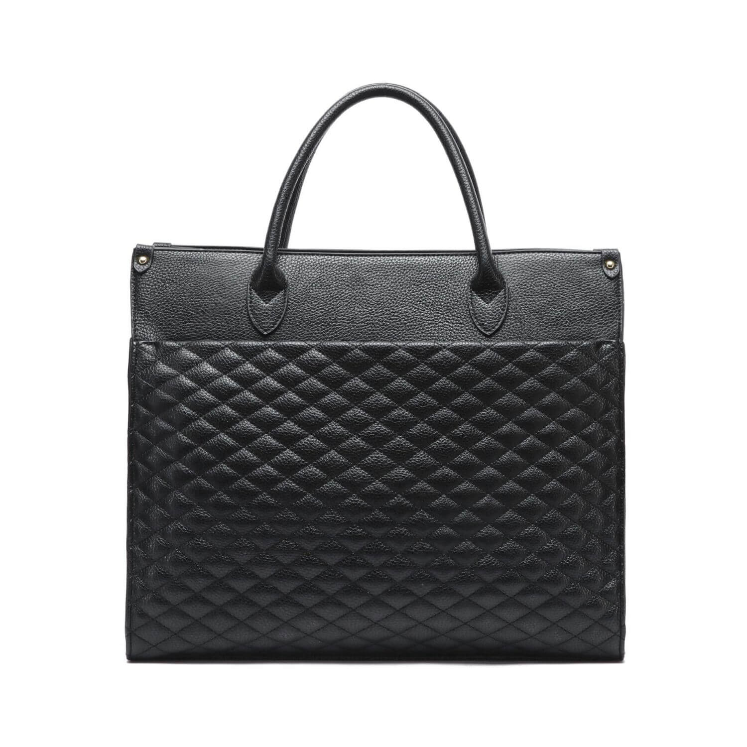 Back Side of Luli Bebé Monaco Tote Bag | Ebony Black