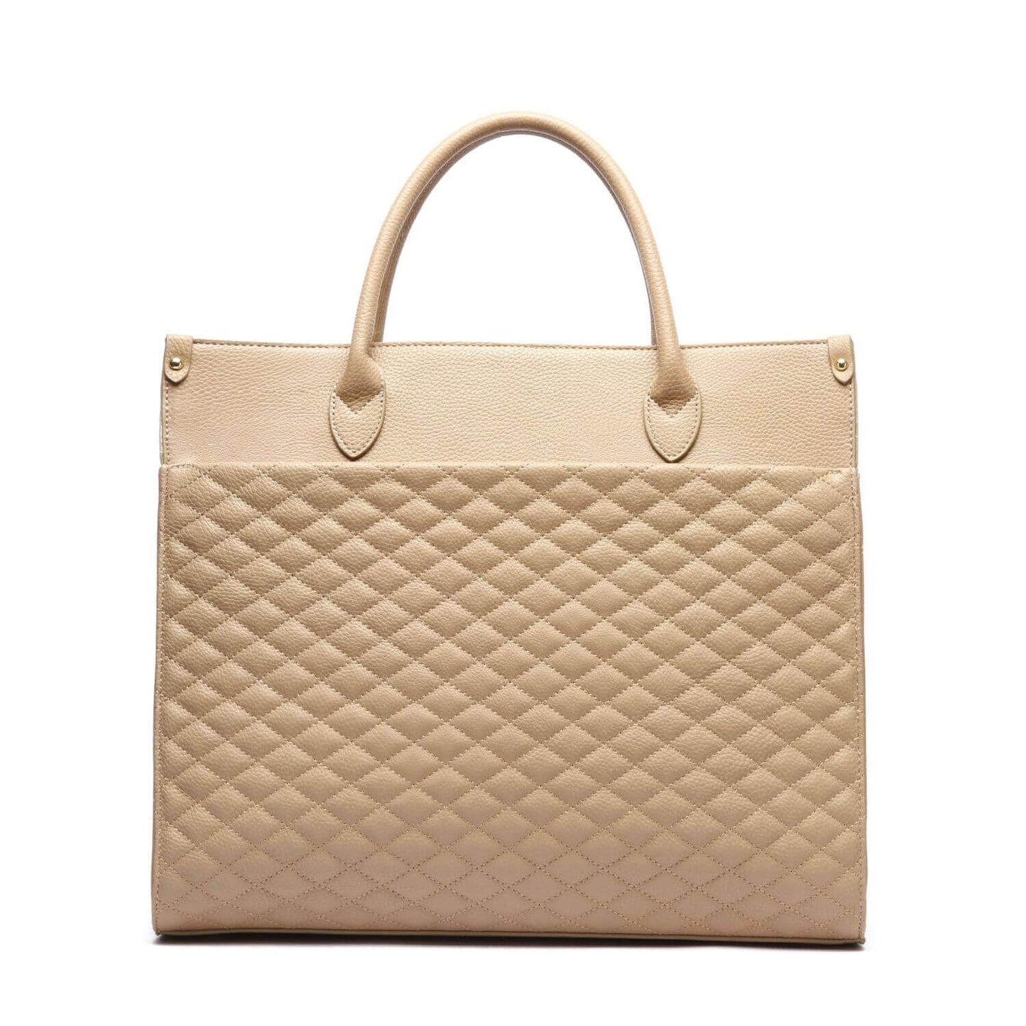 Back Side of Luli Bebé Monaco Tote Bag | Latte Brown