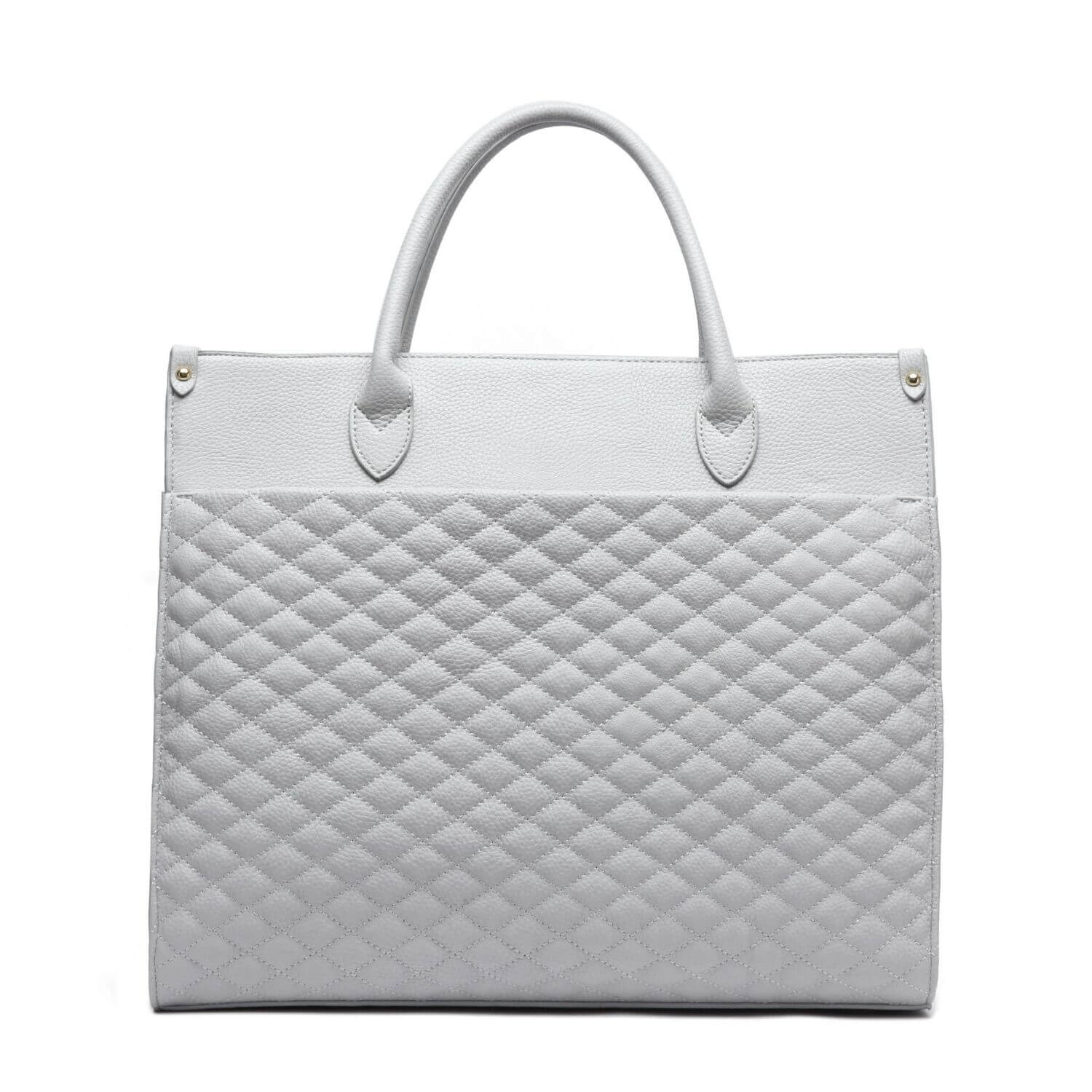 Back Side of Luli Bebé Monaco Tote Bag | Stone Grey