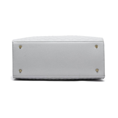 Bottom View of Luli Bebé Monaco Tote Bag | Stone Grey