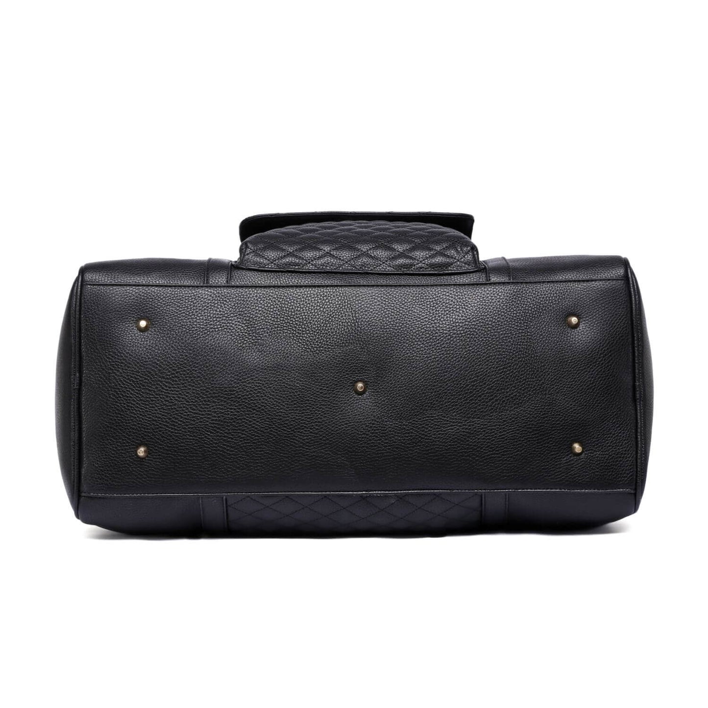 Bottom View of Luli Bebé Monaco Travel Bag | Ebony Black