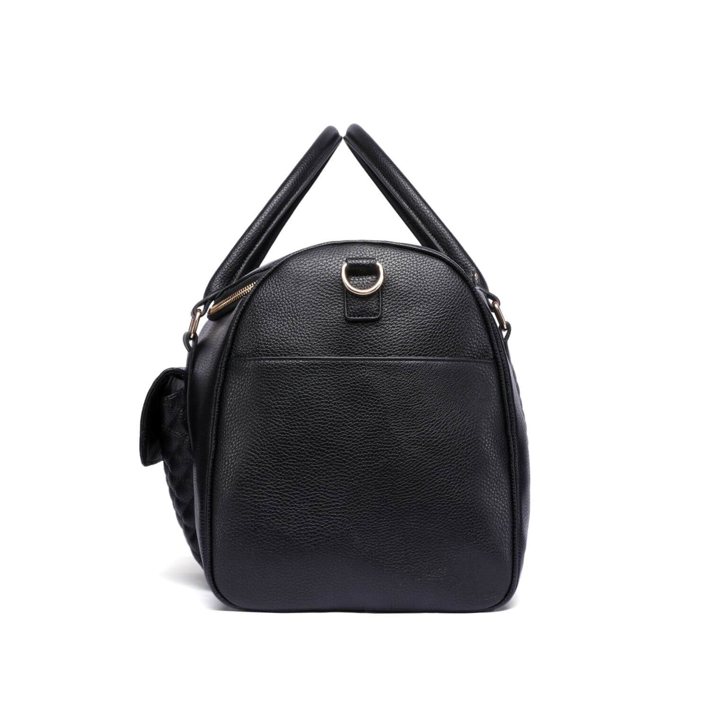 Side View of Luli Bebé Monaco Travel Bag | Ebony Black