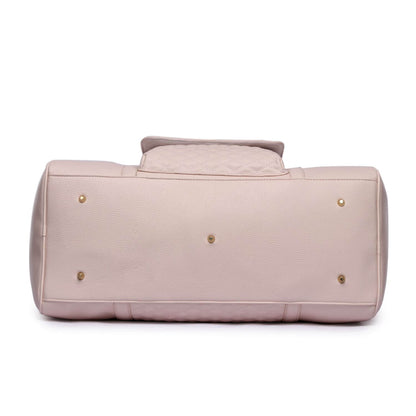 Bottom View of Luli Bebé Monaco Travel Bag | Pastel Pink