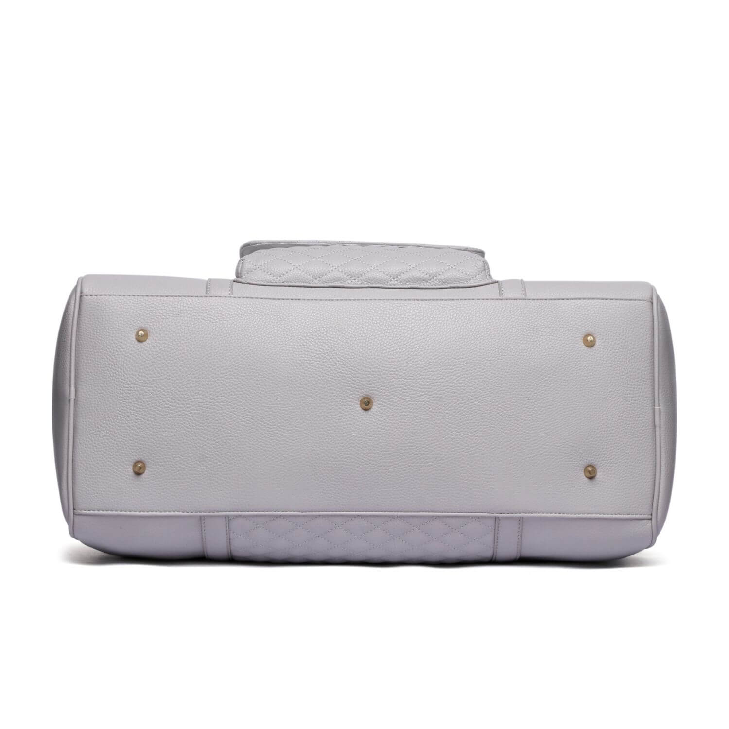 Bottom View of Luli Bebé Monaco Travel Bag | Stone Grey