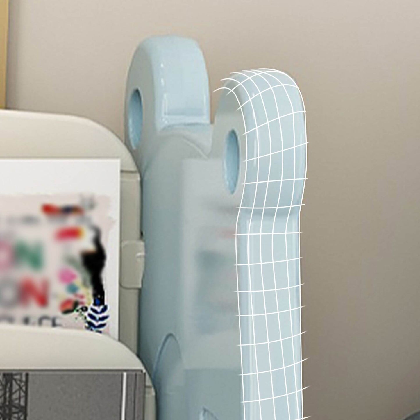 Close-up of MONTARY Kids Toy Storage Organizer with 2 Tier Bookshelf and 12 Toy Bins -  Blue