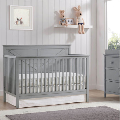 Oxford Baby Montauk 4-in-1 Convertible Crib | Farmhouse Gray