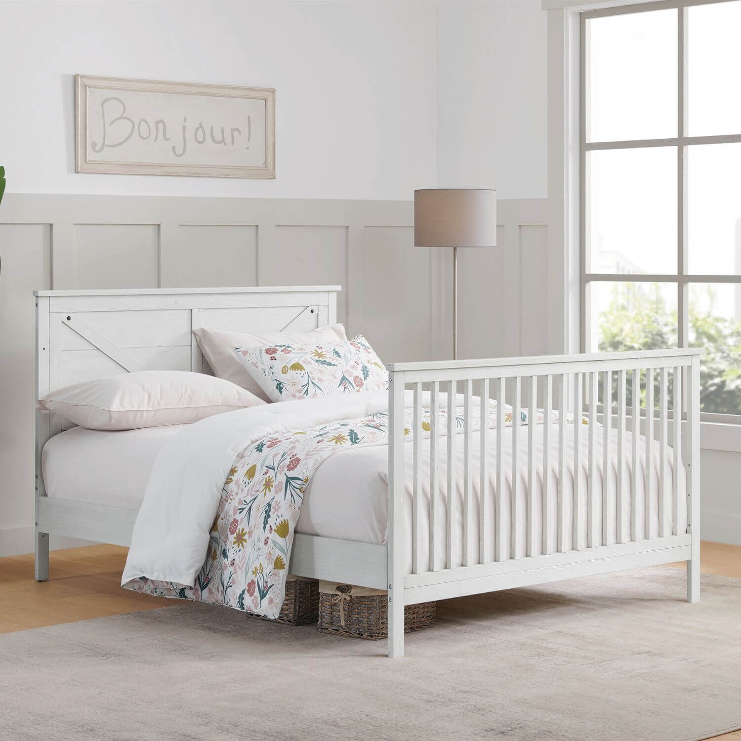 Oxford Baby Montauk 4-in-1 Convertible Crib | Barn White