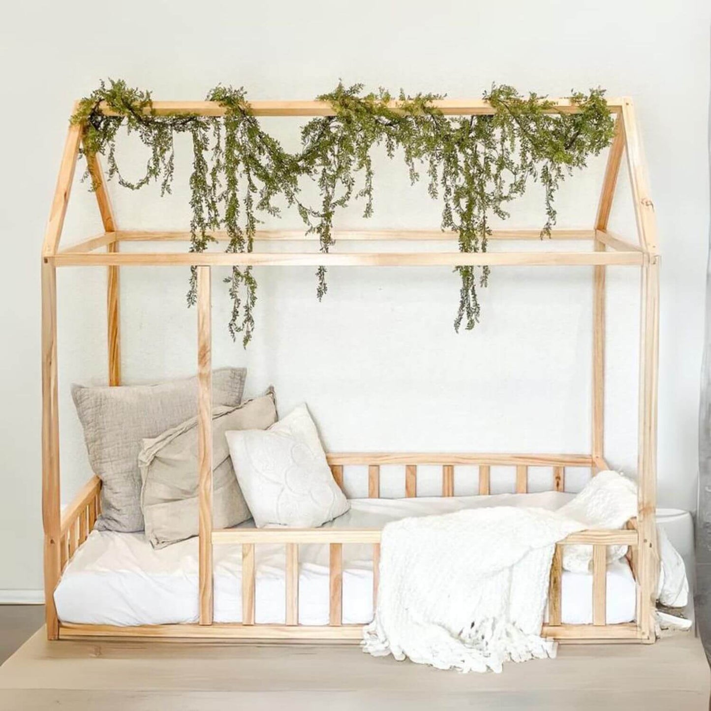 2MamaBees Montessori House Bedframe with Rails | Crib - Lifestyle