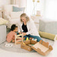 Mom & Girl Playing Tiny Land® Montessori Toys Set for Toddlers