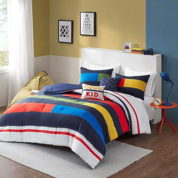 Morris Stripe Printed Comforter Set