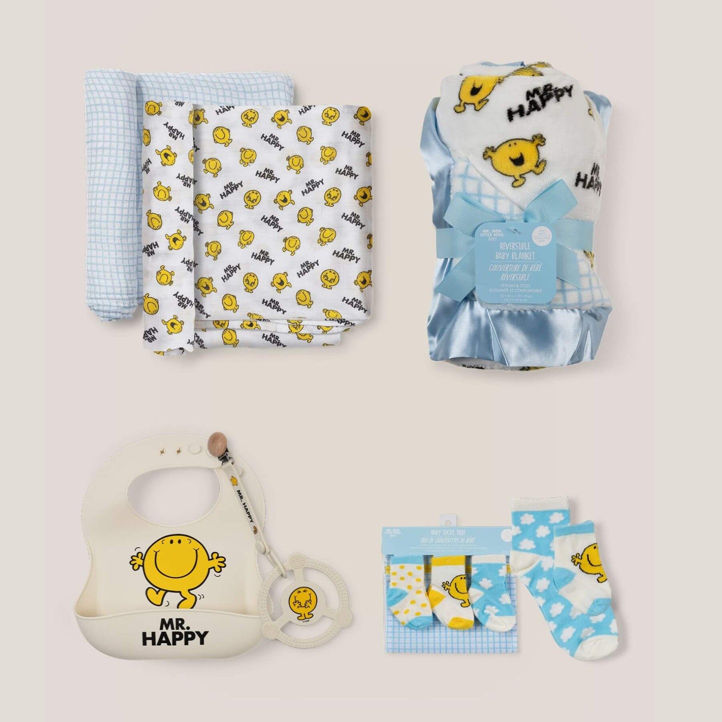 JuJuBe Everyday Essentials Baby Bundle - Mr Happy™