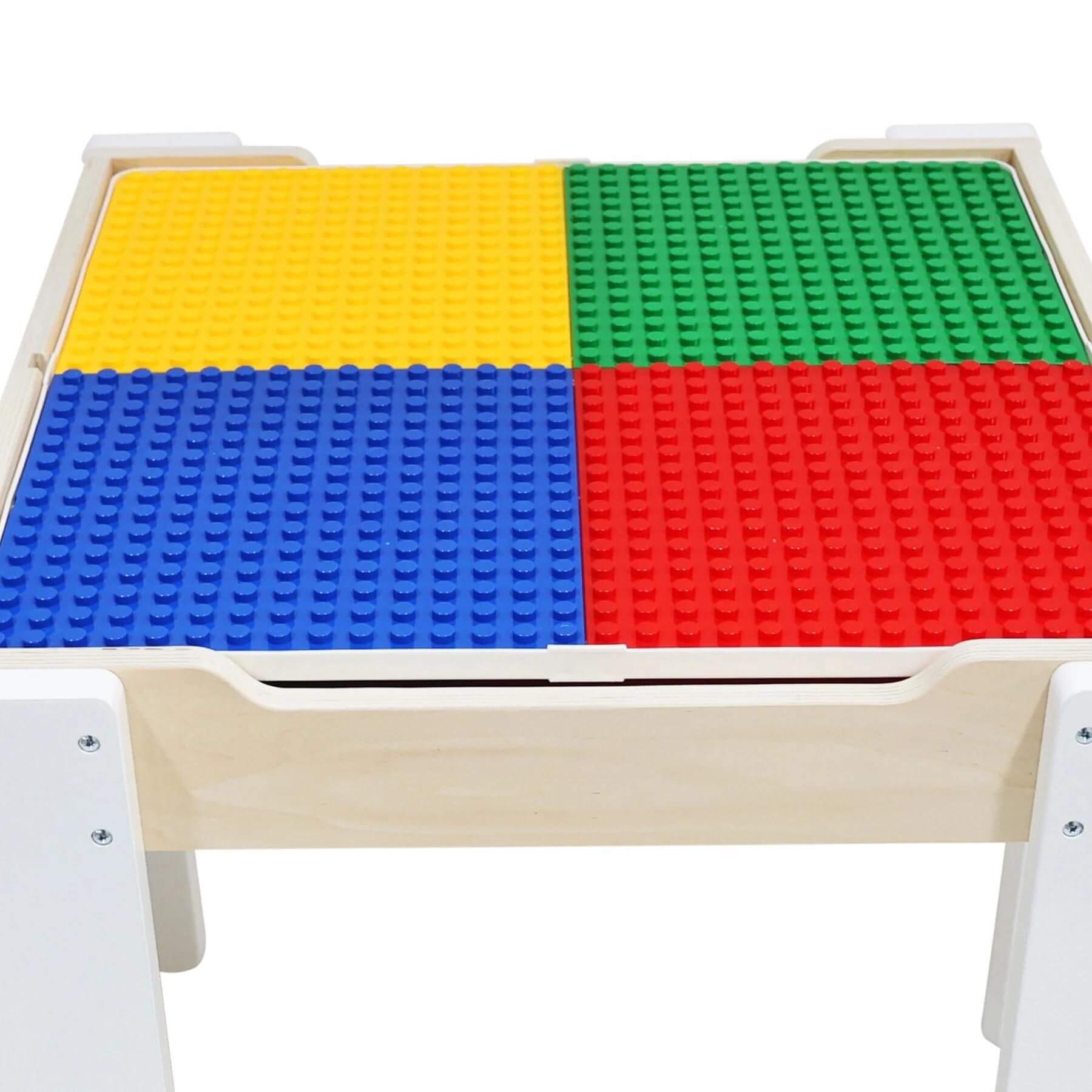 Detail of Teamson Kids Multi-Activity Table with Reversible Tabletop & Chairs Set White