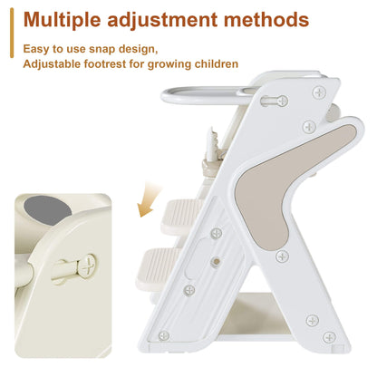 Multi-Functional Growing Up High Chair - White & Charcoal