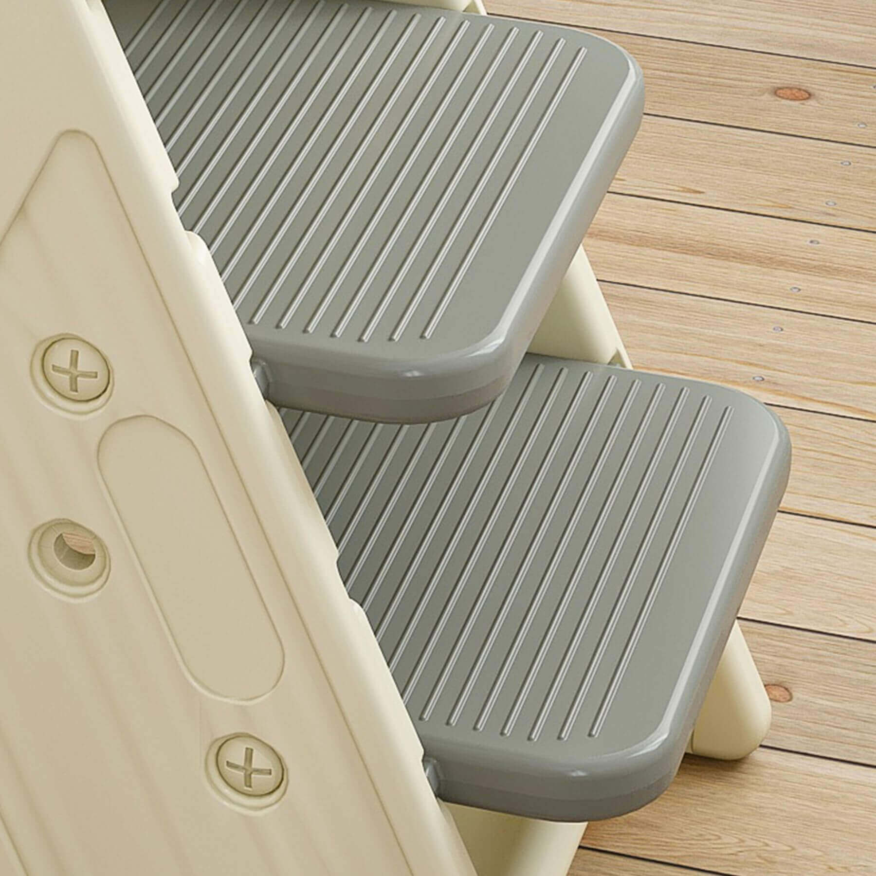 Close-up of Multi-Functional Growing Up High Chair -  Grey & White