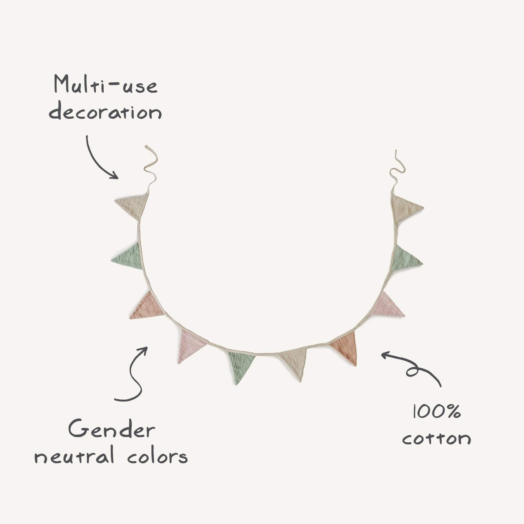 Mushie Organic Cotton Baby Garland